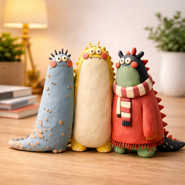 Blobby City Beast – Handmade Clay Desk Friend