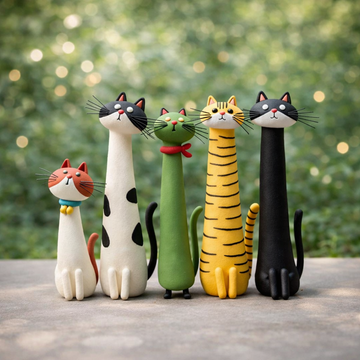 Stretchy Kitty – Handmade Skinny Clay Companion